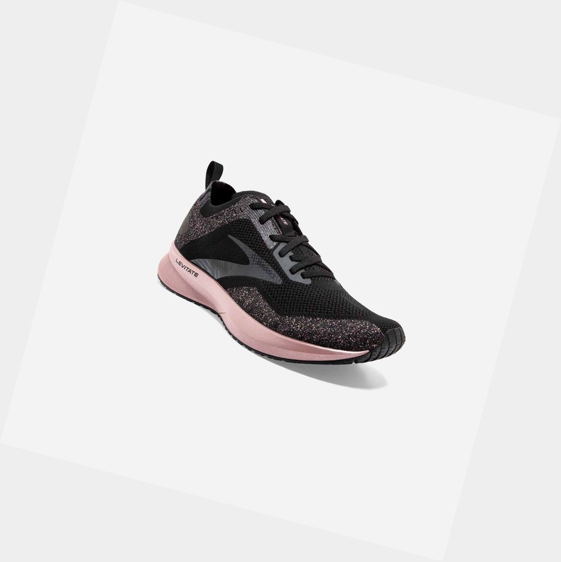 Chaussures Running Route Brooks Levitate 4 Femme Noir Rose Doré | ABGW79483