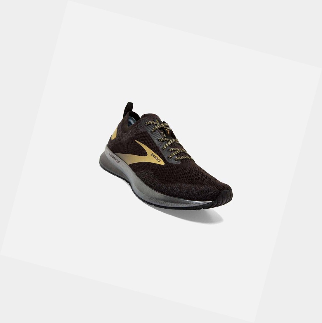 Chaussures Running Route Brooks Levitate 4 Homme Noir Doré | BACR06215