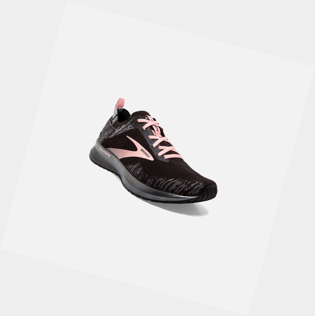 Chaussures Running Route Brooks Levitate 4 Femme Noir Grise Corail | EBYA84102