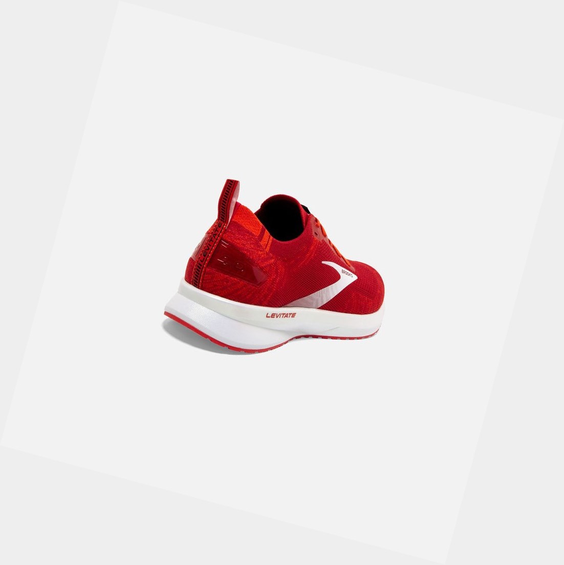 Chaussures Running Route Brooks Levitate 4 Homme Rouge Blanche | FTXN48901