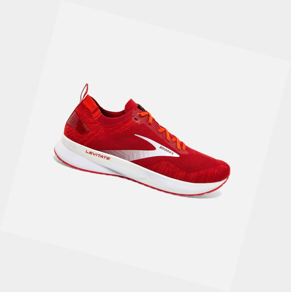 Chaussures Running Route Brooks Levitate 4 Homme Rouge Blanche | FTXN48901