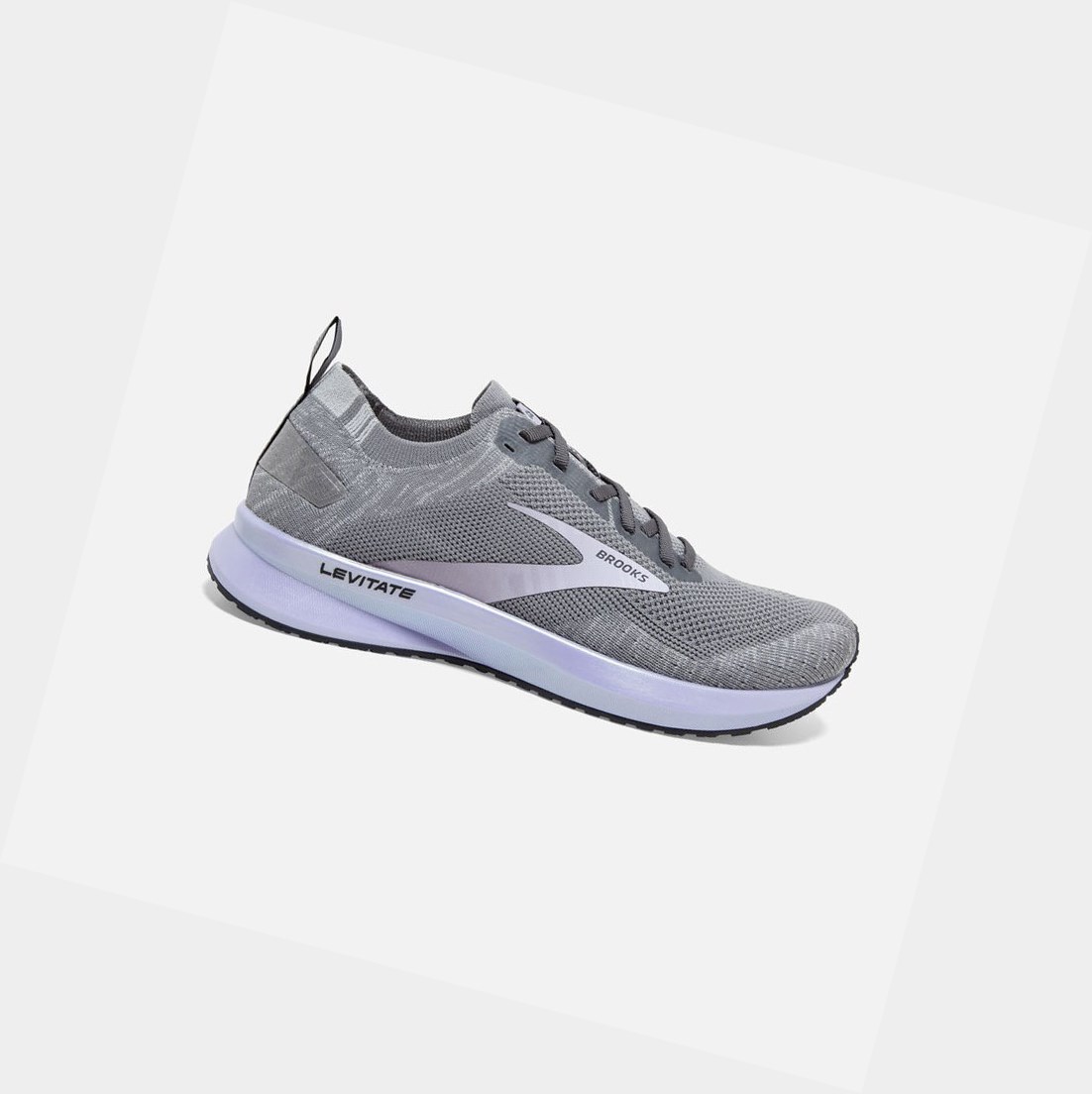 Chaussures Running Route Brooks Levitate 4 Femme Grise Violette | FYEH20658
