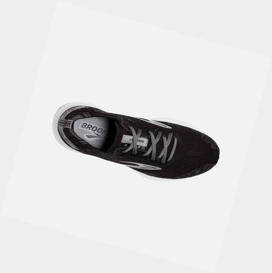 Chaussures Running Route Brooks Levitate 4 Femme Noir Blanche | HOEZ50437