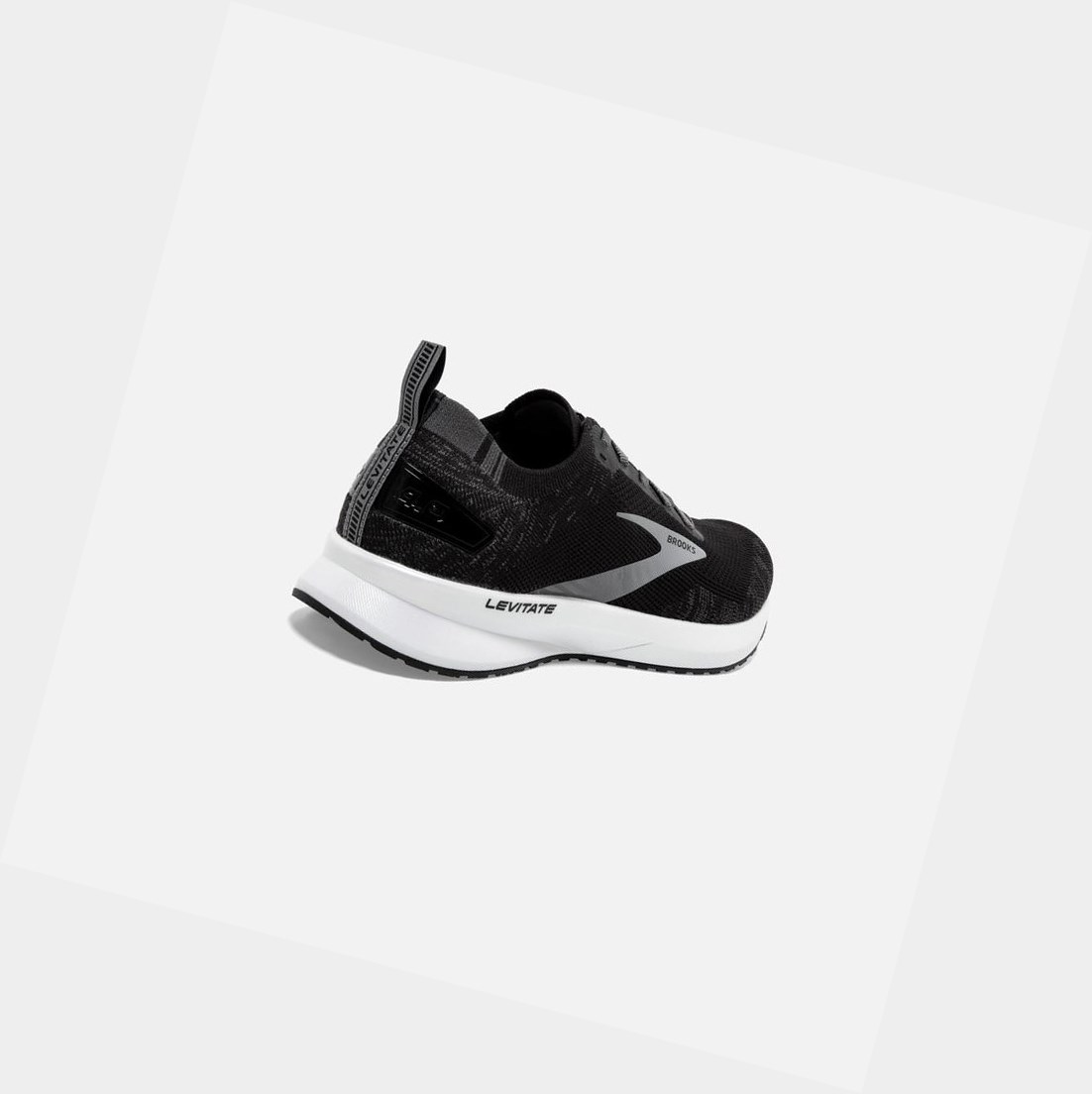 Chaussures Running Route Brooks Levitate 4 Femme Noir Blanche | HOEZ50437