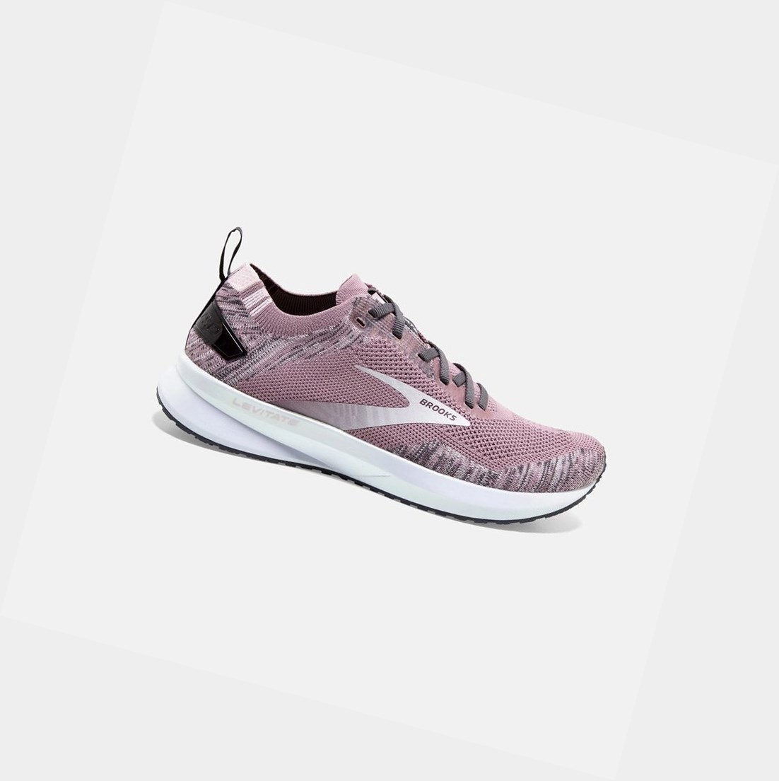 Chaussures Running Route Brooks Levitate 4 Femme Blackened Pearl / Metallic / Primrose | NJRI80671