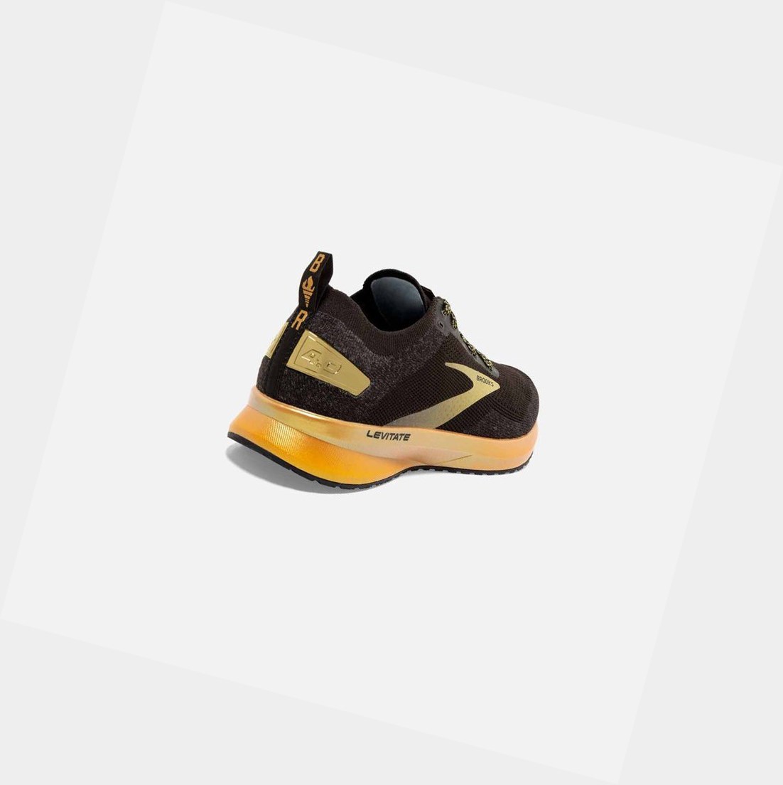 Chaussures Running Route Brooks Levitate 4 Femme Noir Doré | RKLF20645