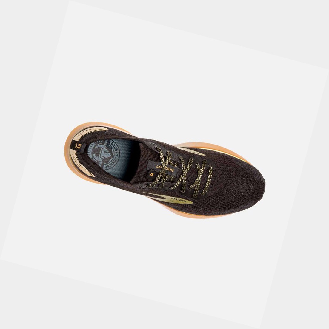 Chaussures Running Route Brooks Levitate 4 Femme Noir Doré | RKLF20645