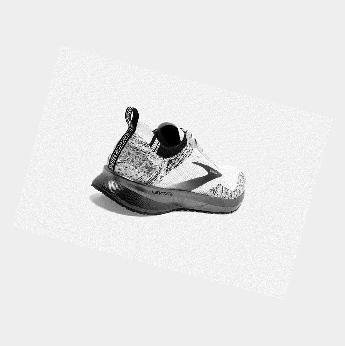Chaussures Running Route Brooks Levitate 4 Femme Blanche Noir | TGRF41062