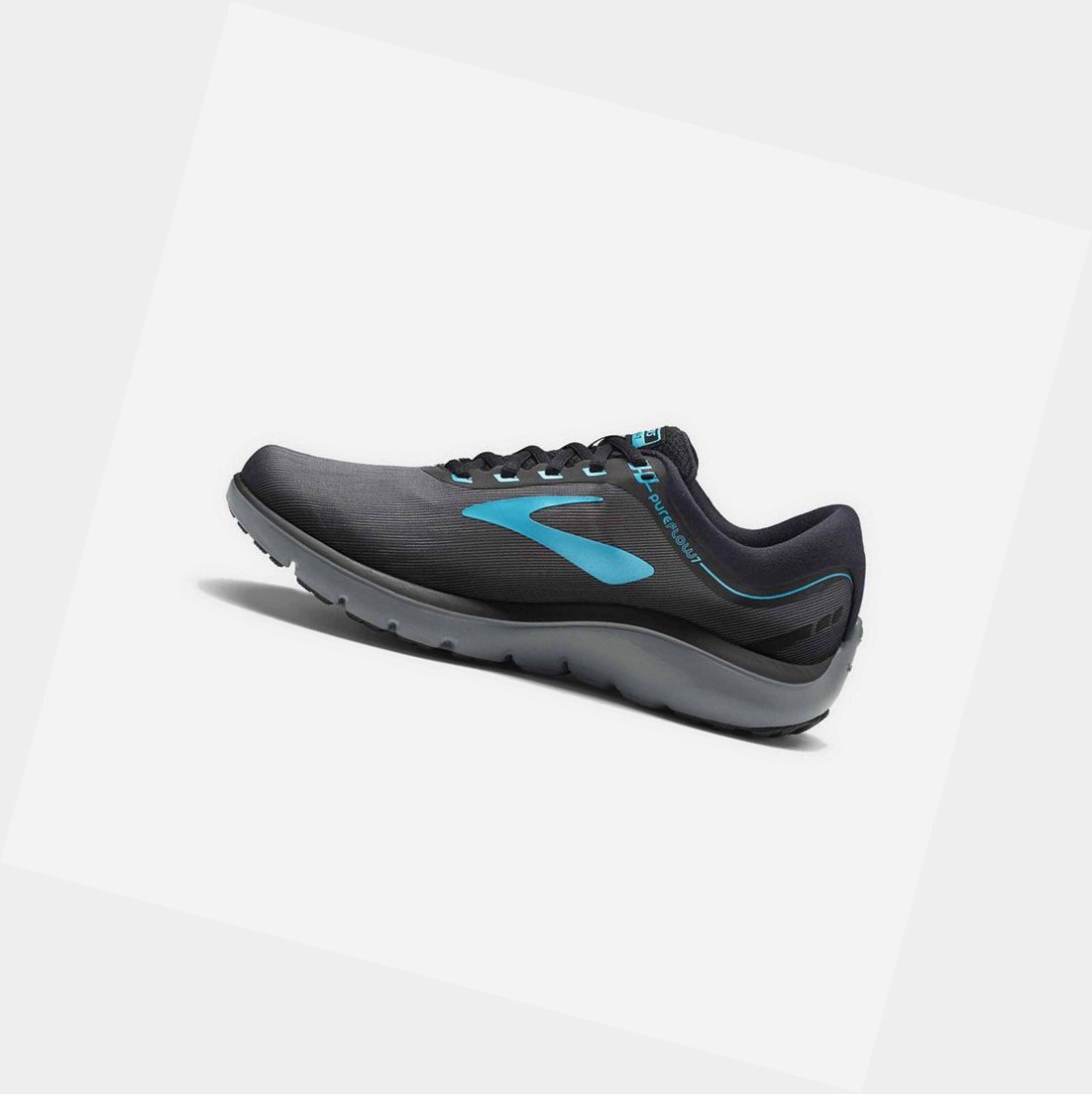 Chaussures Running Route Brooks PureFlow 7 Femme Grise Noir Vert | PUIQ53497