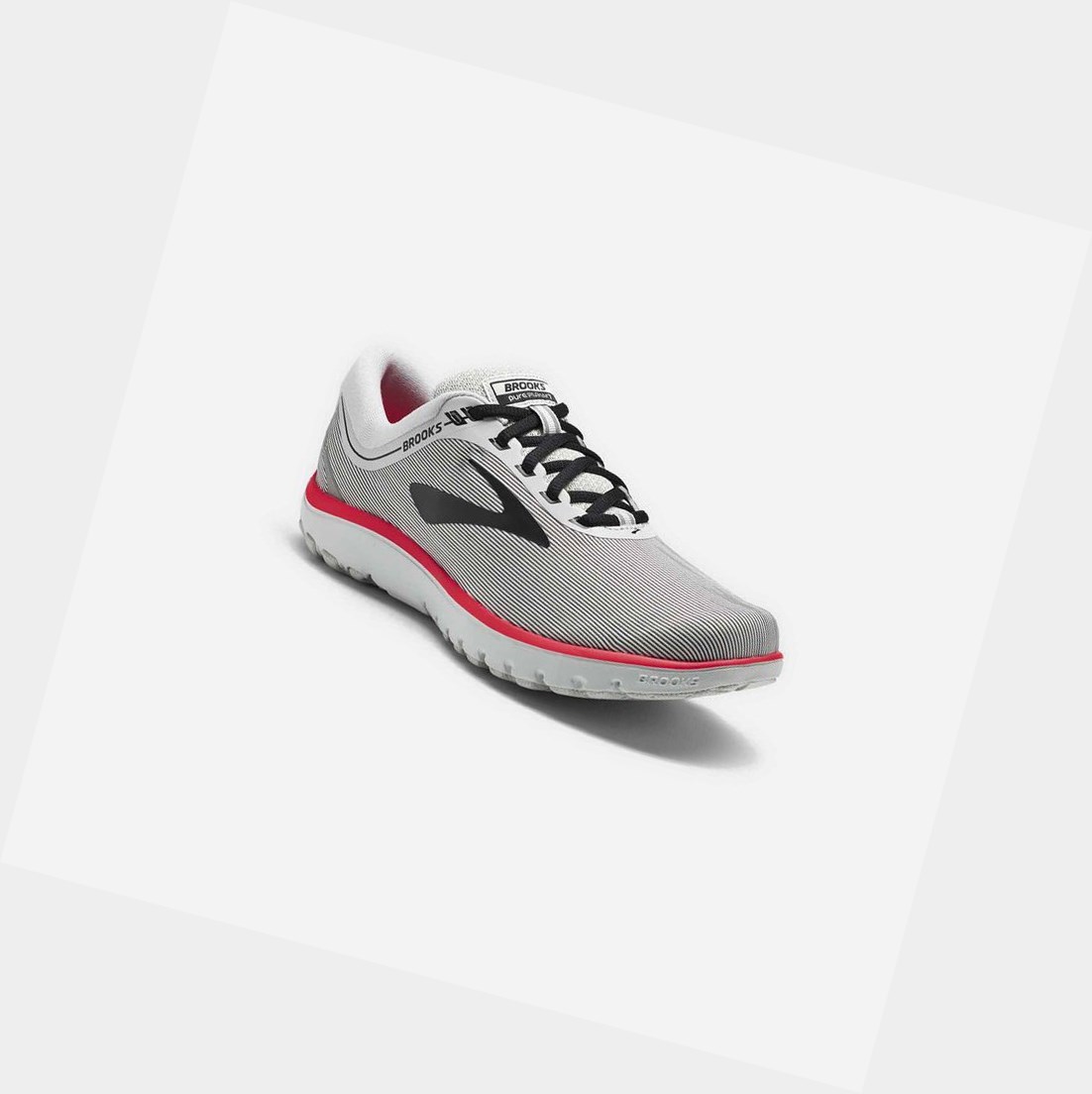 Chaussures Running Route Brooks PureFlow 7 Femme Grise Noir Rose | RYHP19086