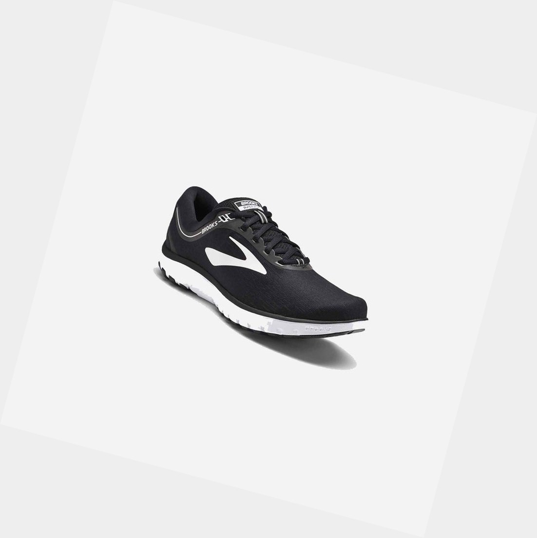 Chaussures Running Route Brooks PureFlow 7 Femme Noir Blanche | YDGK64825