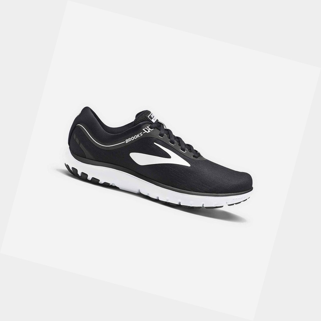 Chaussures Running Route Brooks PureFlow 7 Femme Noir Blanche | YDGK64825