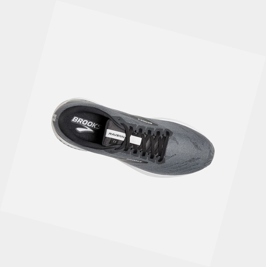 Chaussures Running Route Brooks Ravenna 11 Homme Grise Blanche | XEDZ85934