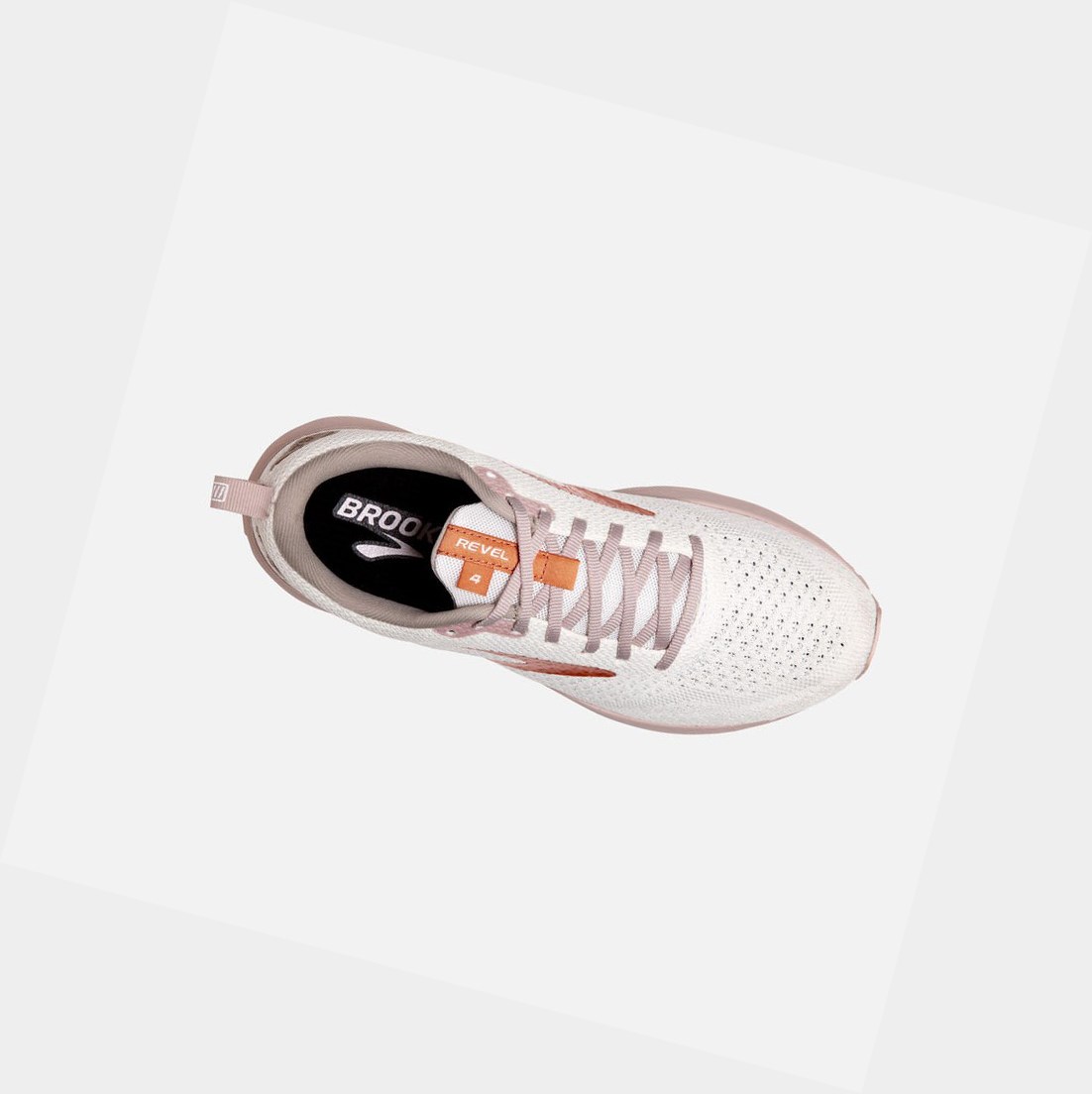 Chaussures Running Route Brooks Revel 4 Femme Blanche Cuivre | ESNC42935