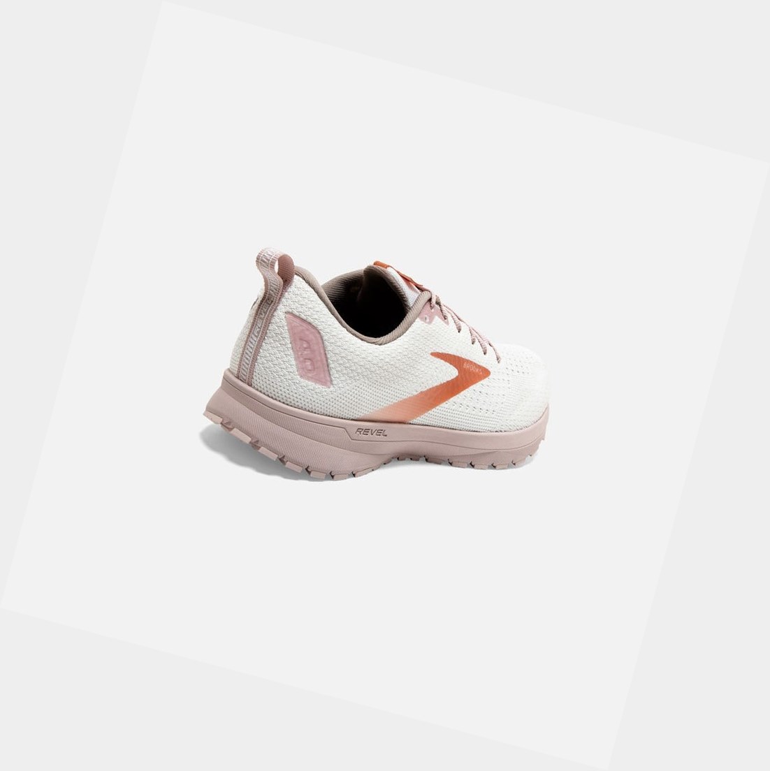 Chaussures Running Route Brooks Revel 4 Femme Blanche Cuivre | ESNC42935