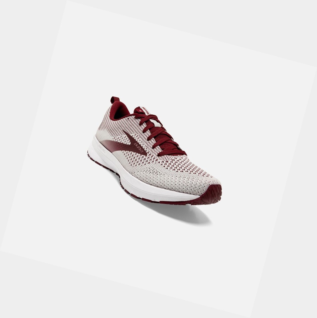Chaussures Running Route Brooks Revel 4 Femme Blanche Bordeaux | FCIX41926