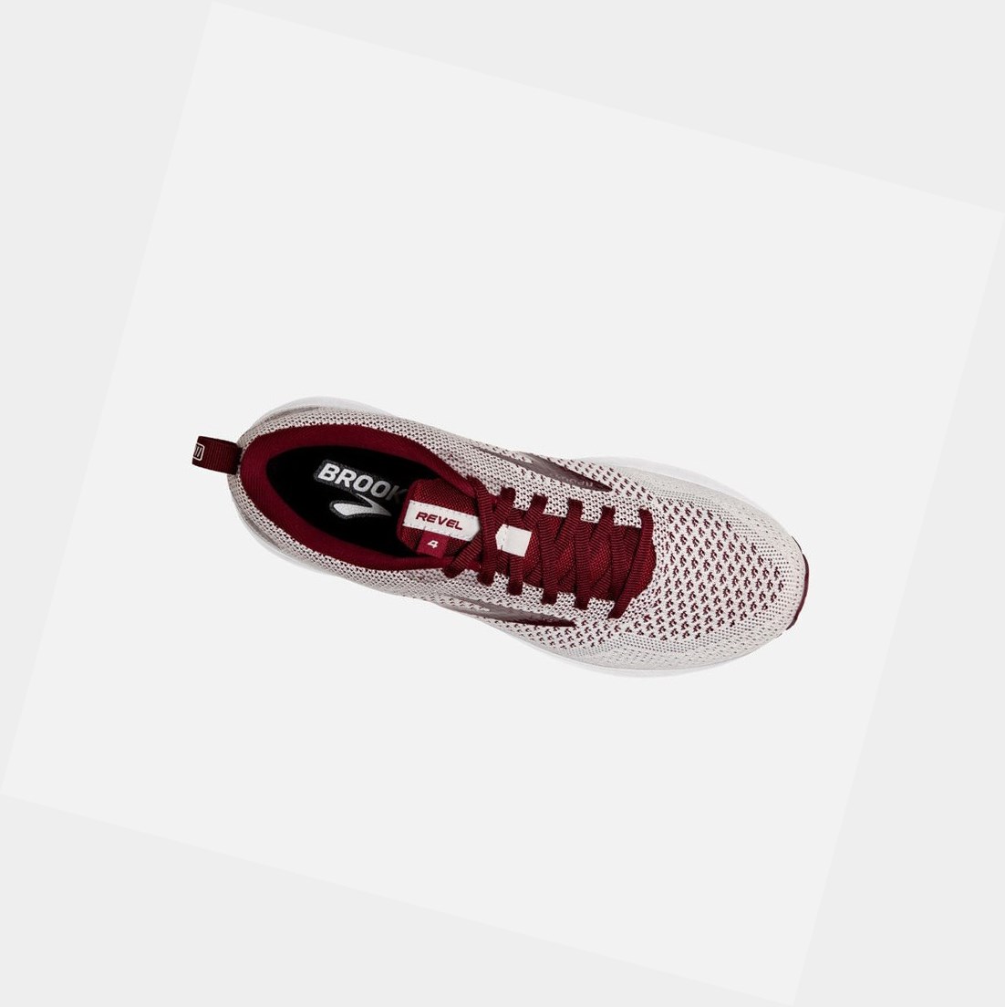 Chaussures Running Route Brooks Revel 4 Femme Blanche Bordeaux | FCIX41926