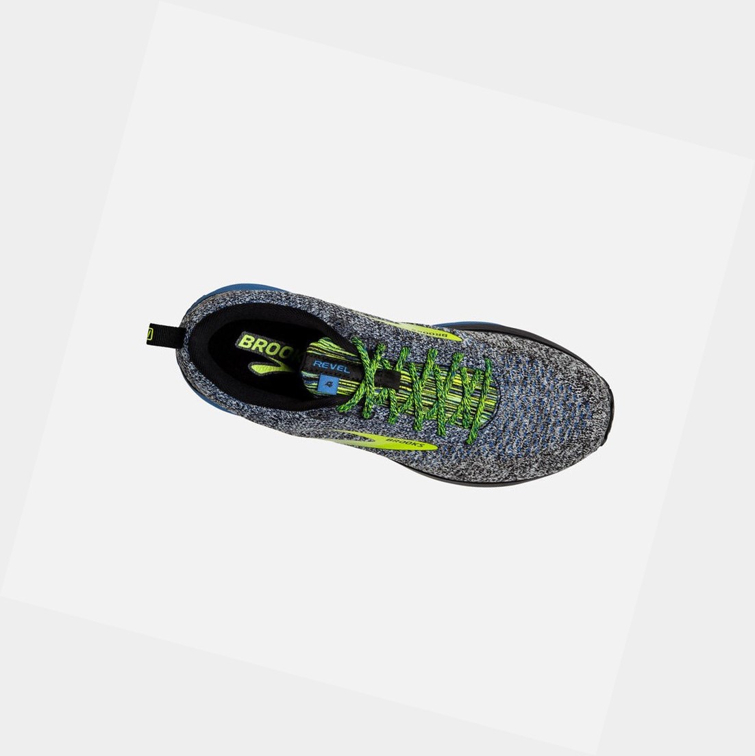 Chaussures Running Route Brooks Revel 4 Homme Noir Bleu | IPDT21395