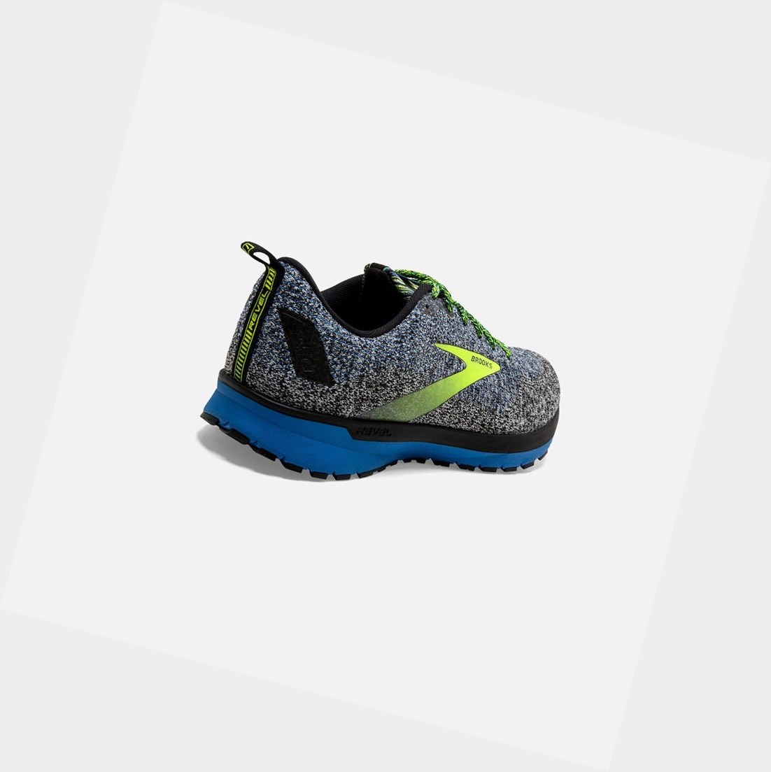 Chaussures Running Route Brooks Revel 4 Homme Noir Bleu | IPDT21395
