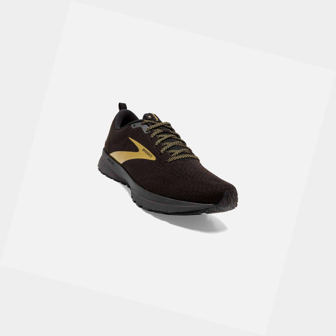 Chaussures Running Route Brooks Revel 4 Homme Noir Doré | IPKT16325