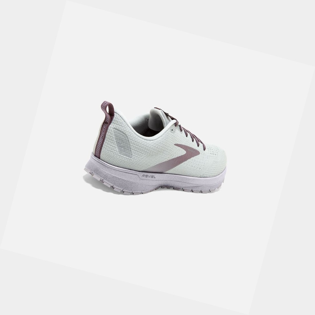 Chaussures Running Route Brooks Revel 4 Femme Oyster / Lilac / Moonscape | IZMY48750