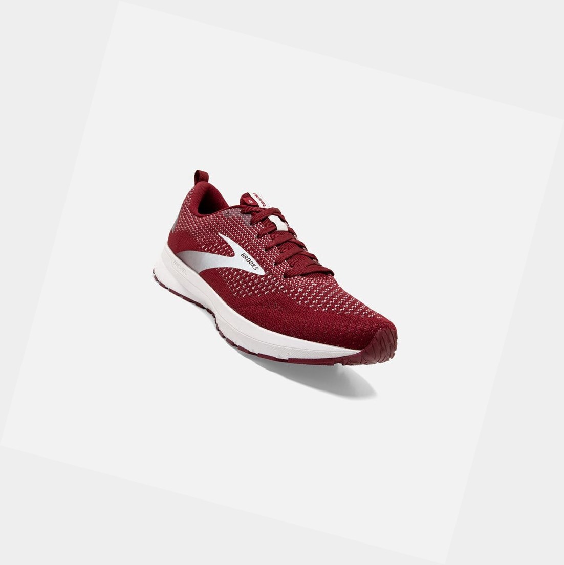Chaussures Running Route Brooks Revel 4 Homme Bordeaux Blanche | LRZT43168