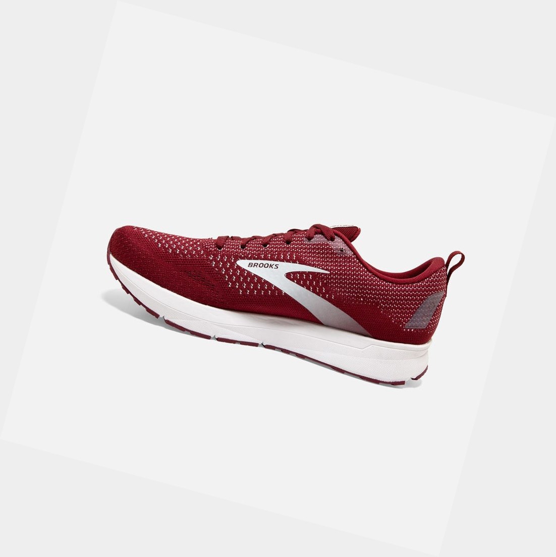 Chaussures Running Route Brooks Revel 4 Homme Bordeaux Blanche | LRZT43168