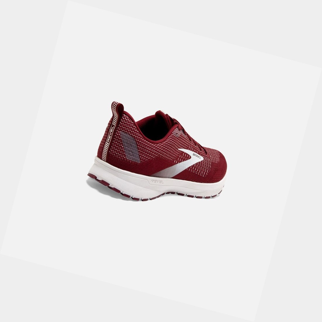 Chaussures Running Route Brooks Revel 4 Homme Bordeaux Blanche | LRZT43168