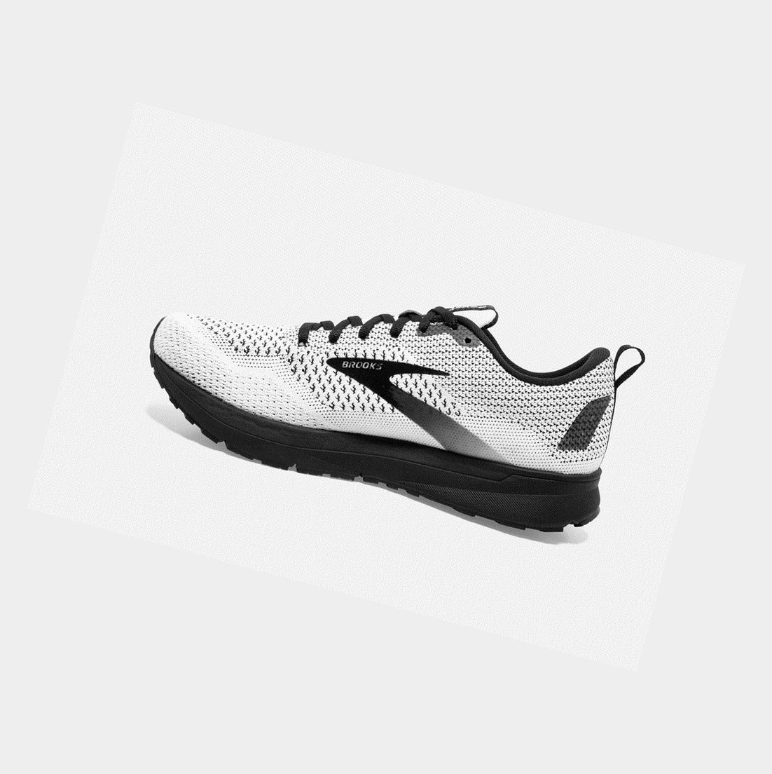 Chaussures Running Route Brooks Revel 4 Femme Blanche Noir | NOIF71690