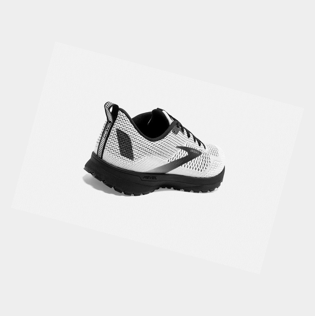Chaussures Running Route Brooks Revel 4 Femme Blanche Noir | NOIF71690
