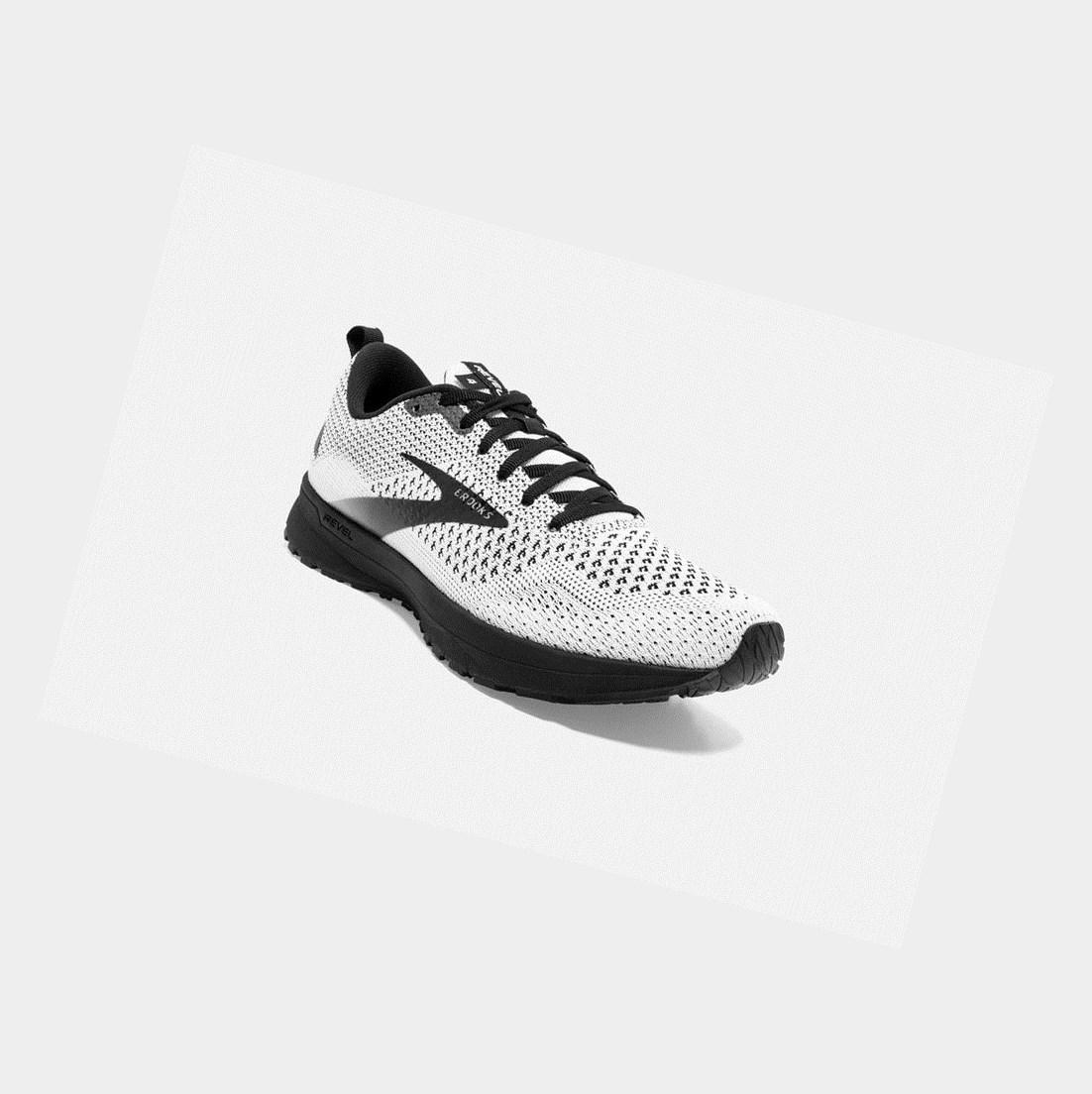 Chaussures Running Route Brooks Revel 4 Femme Blanche Noir | NOIF71690