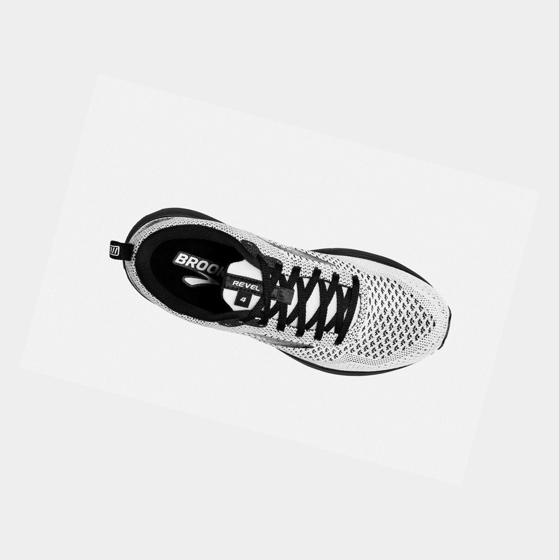 Chaussures Running Route Brooks Revel 4 Femme Blanche Noir | NOIF71690