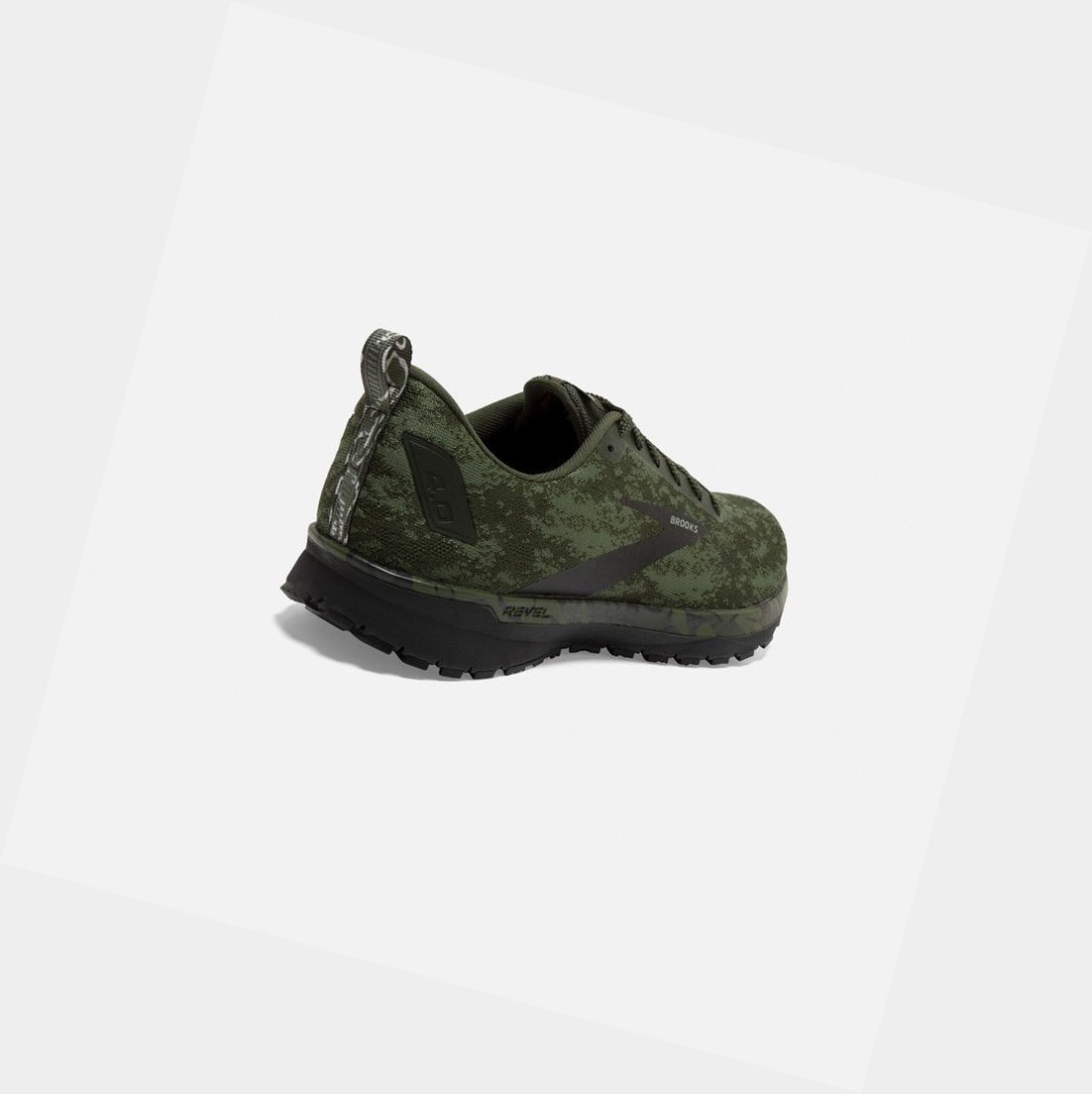 Chaussures Running Route Brooks Revel 4 Homme Vert Noir Vert | QFBS45267