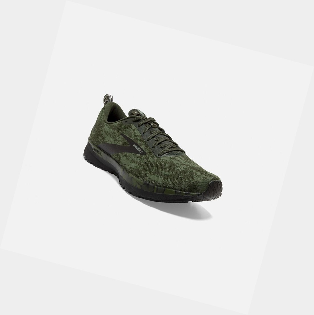 Chaussures Running Route Brooks Revel 4 Homme Vert Noir Vert | QFBS45267