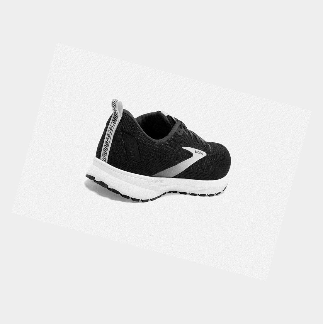 Chaussures Running Route Brooks Revel 4 Homme Noir Argent | SLMP90245