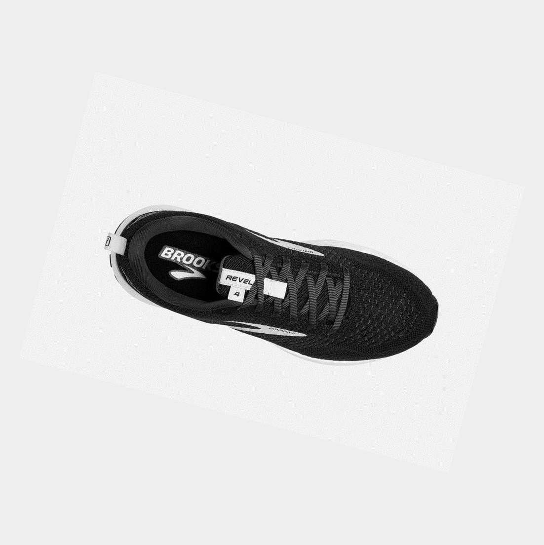 Chaussures Running Route Brooks Revel 4 Homme Noir Argent | SLMP90245