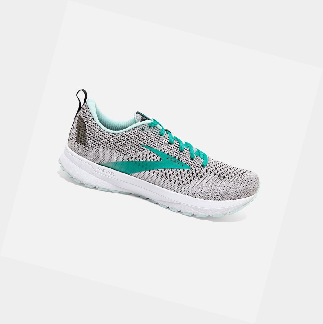 Chaussures Running Route Brooks Revel 4 Femme Grise Noir | UCWN37529