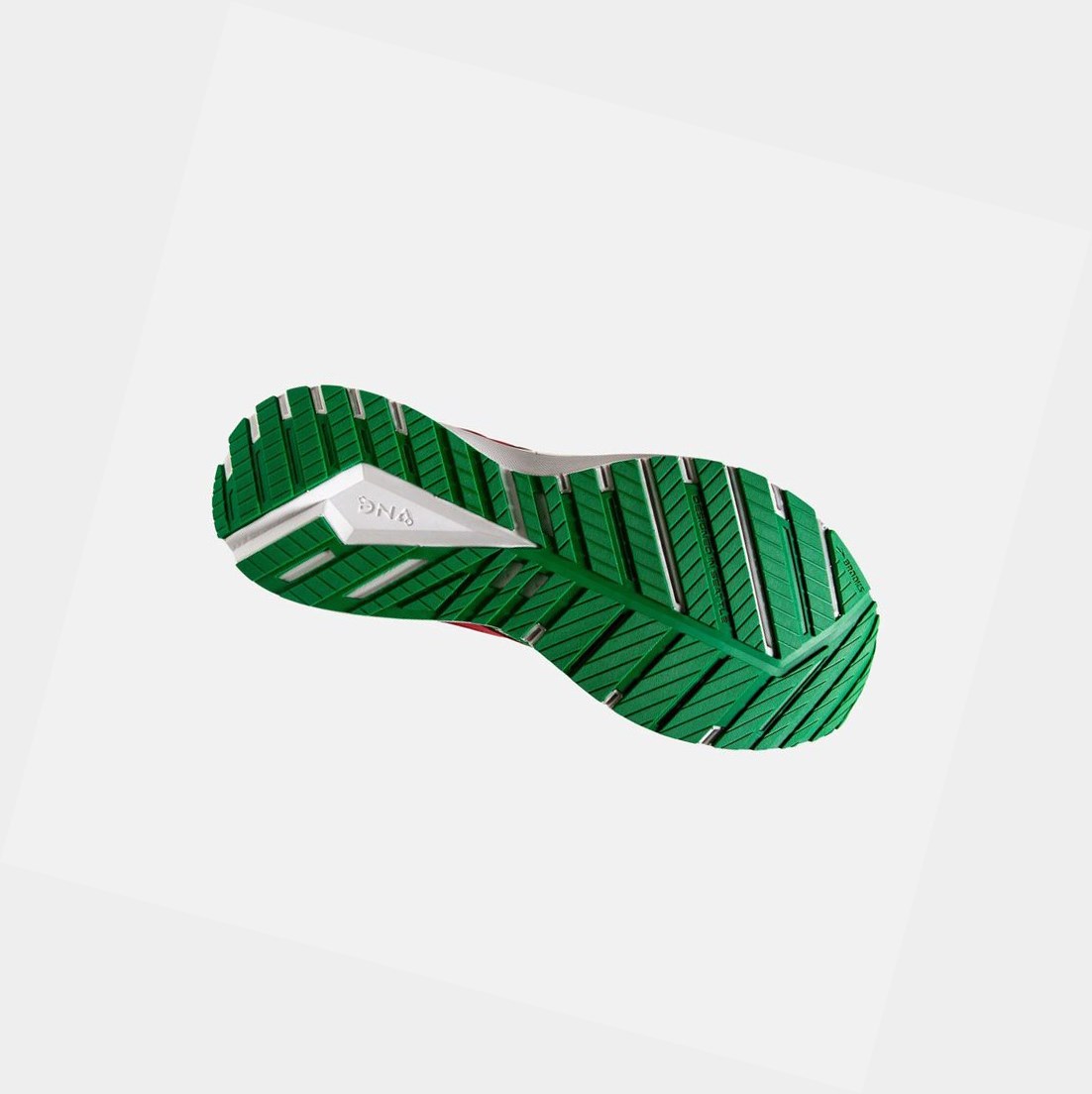 Chaussures Running Route Brooks Revel 4 Femme Vert Rouge Blanche | UIJN52074