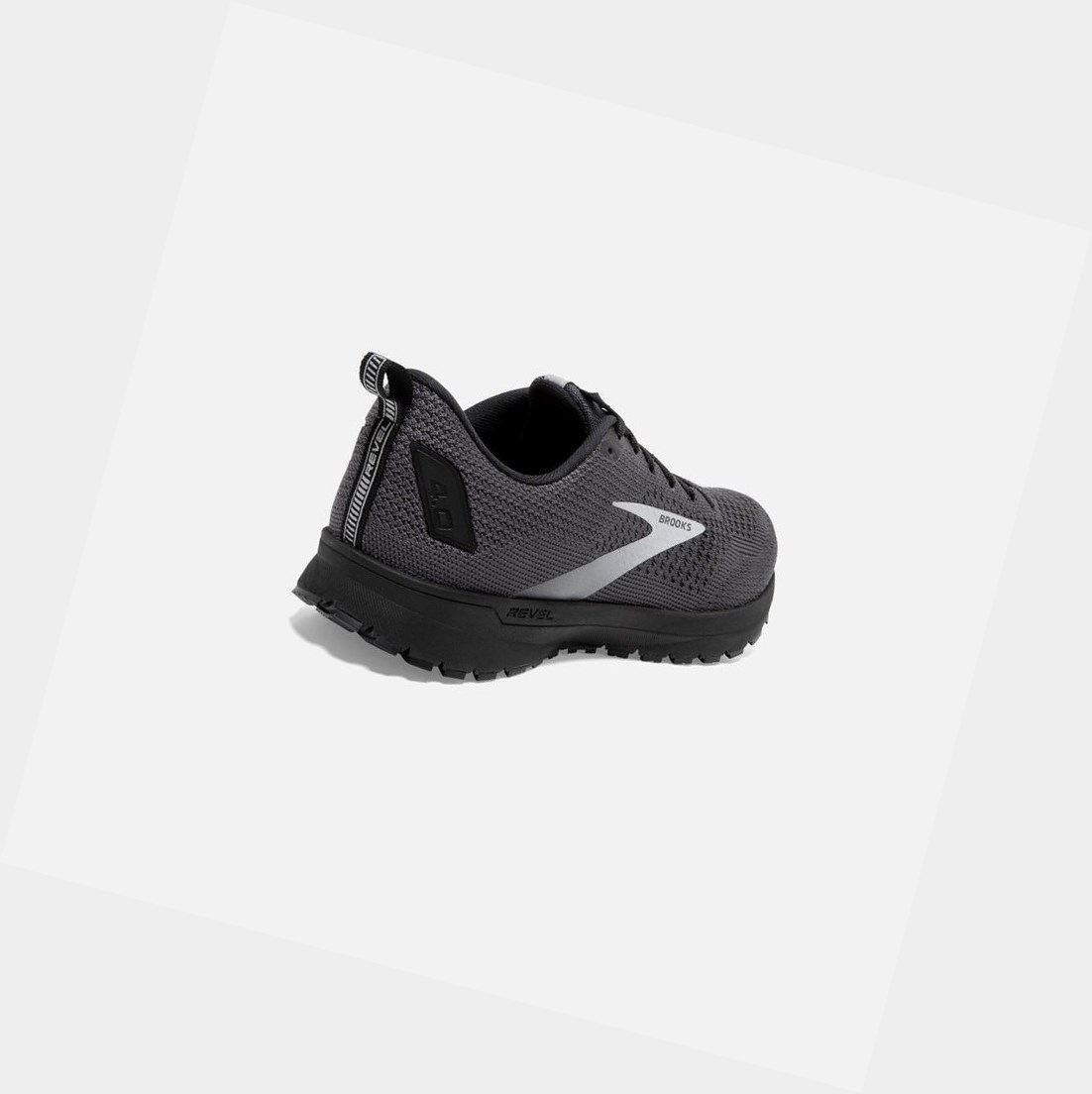 Chaussures Running Route Brooks Revel 4 Homme Noir Grise | VQRO86391