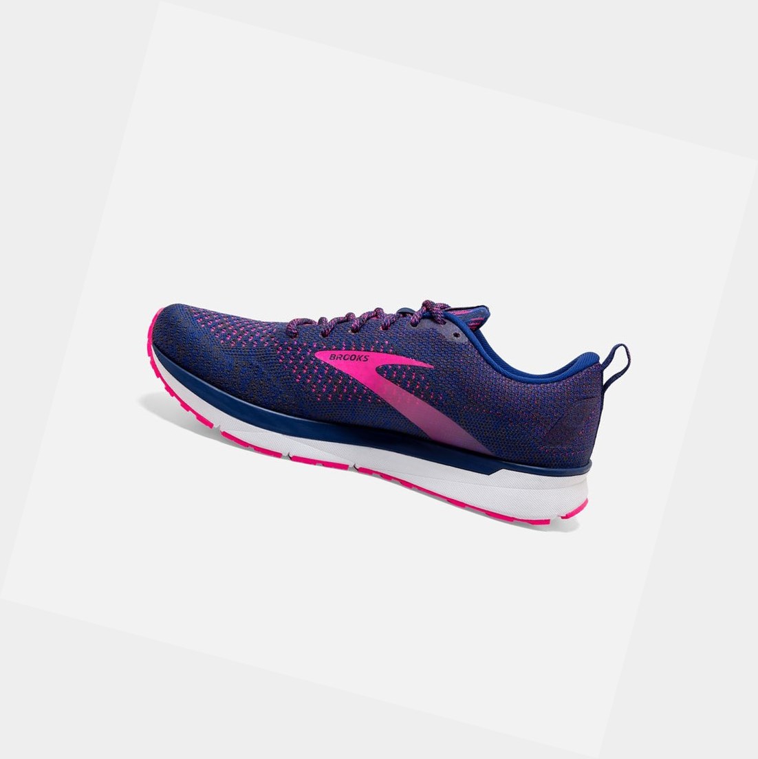 Chaussures Running Route Brooks Revel 4 Femme Bleu Rose | WDOQ34580