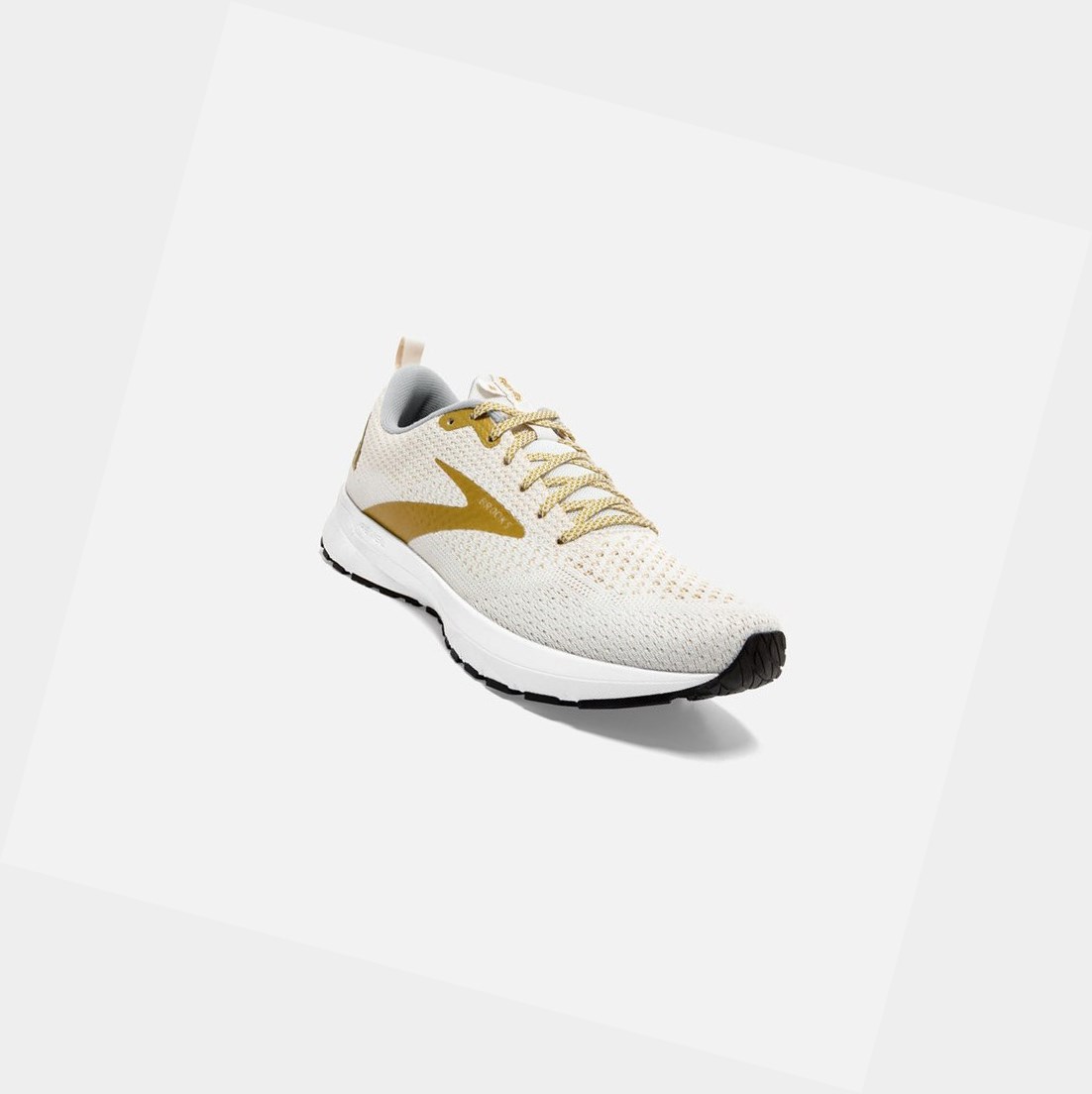 Chaussures Running Route Brooks Revel 4 Femme Blanche Doré | YNQW56821