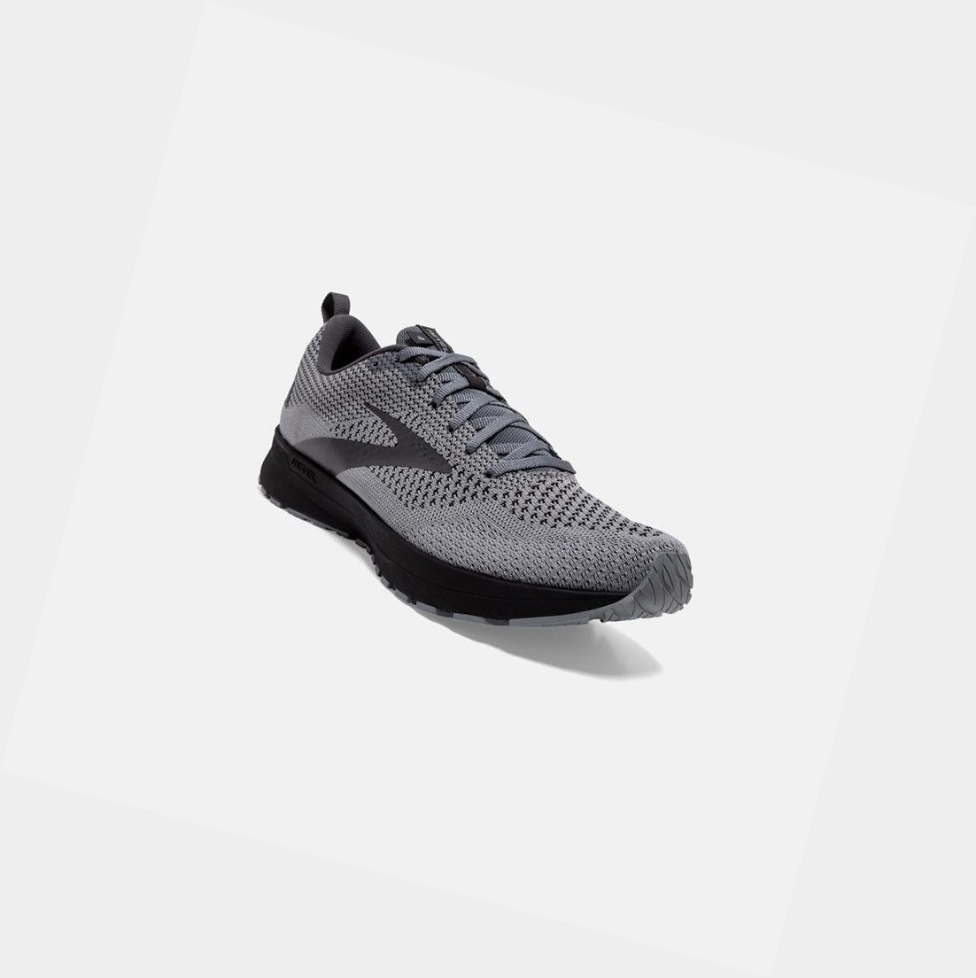 Chaussures Running Route Brooks Revel 4 Homme Grise Noir | YWNF71603