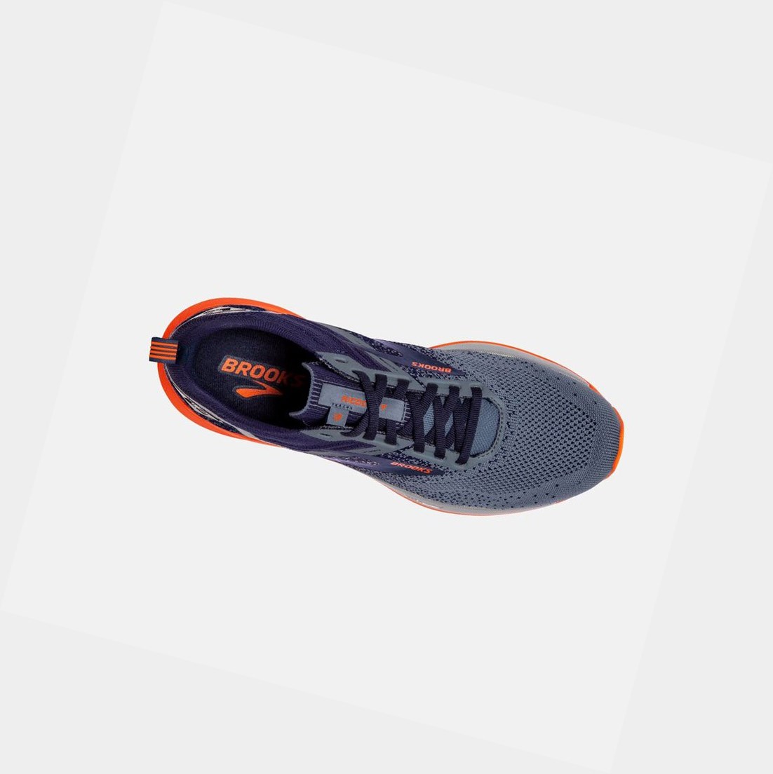 Chaussures Running Route Brooks Ricochet 3 Homme Bleu Marine Grise | CRZL26934