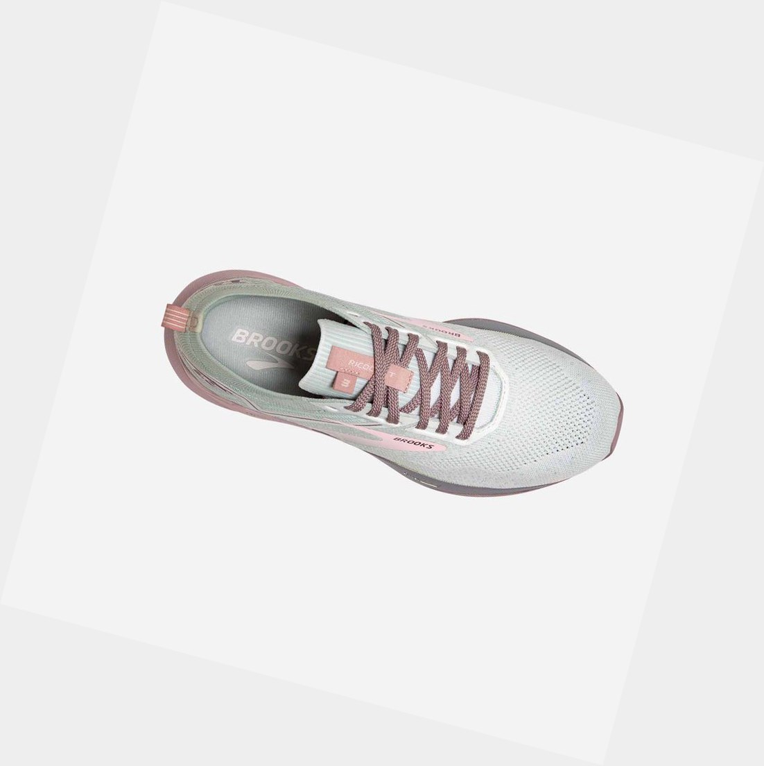 Chaussures Running Route Brooks Ricochet 3 Femme Blanche Rose | SMCE32197