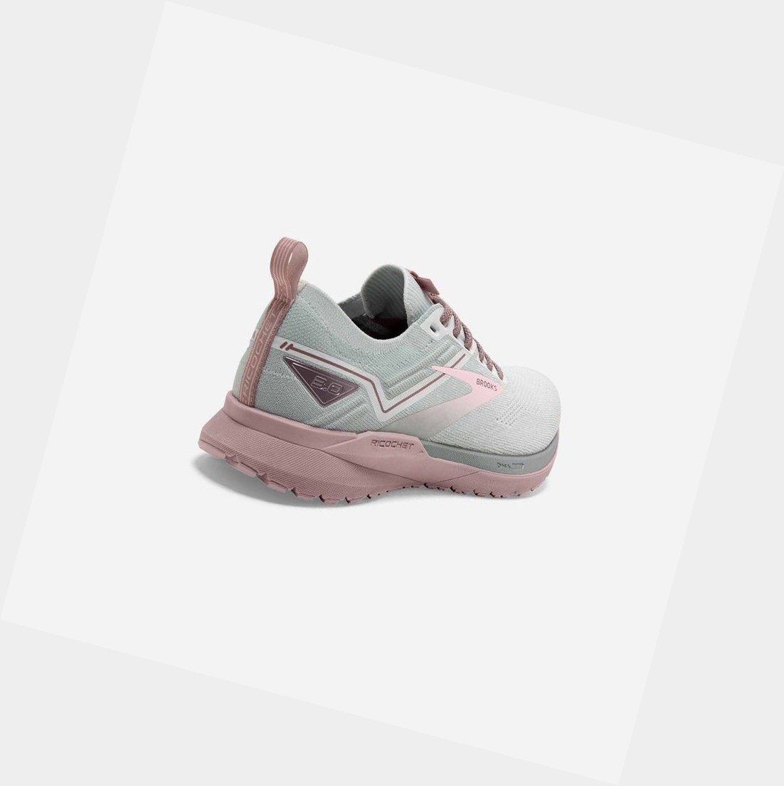 Chaussures Running Route Brooks Ricochet 3 Femme Blanche Rose | SMCE32197