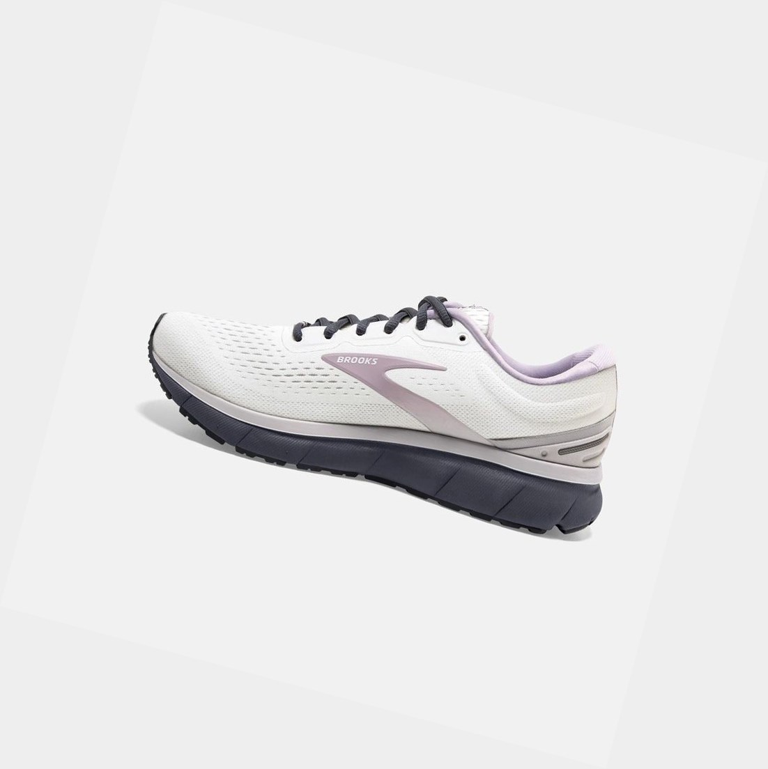 Chaussures Running Route Brooks Trace Femme Blanche Grise Bleu | BIHO17690