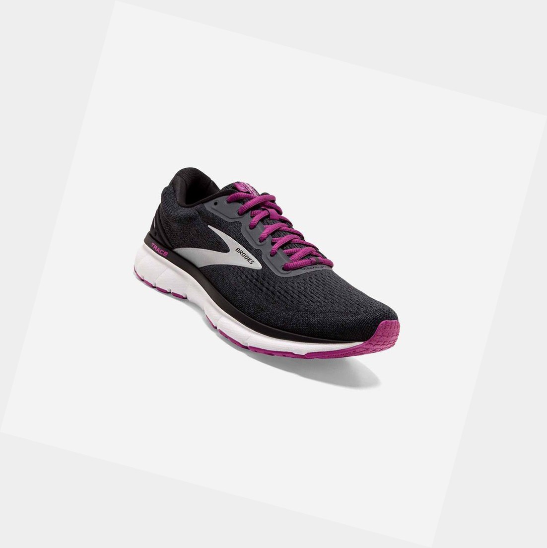Chaussures Running Route Brooks Trace Femme Noir | MYHF03471