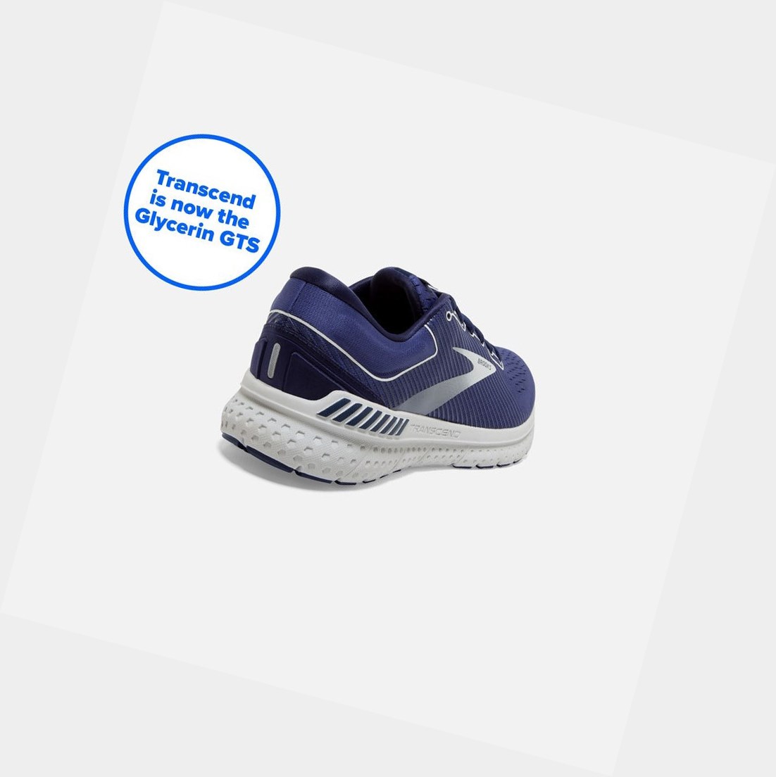 Chaussures Running Route Brooks Transcend 7 Homme Noir Grise Bleu Marine | AXCS35801