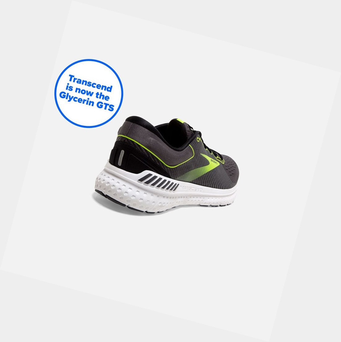 Chaussures Running Route Brooks Transcend 7 Homme Noir | BYHF81643
