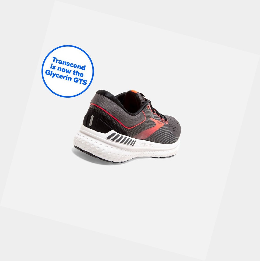 Chaussures Running Route Brooks Transcend 7 Femme Noir Corail | KPIR63245